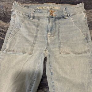 American Eagle Outfitters Sky Blue High Rise Jeans
